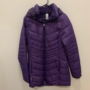 C9 Champion long purple puffer down jacket
